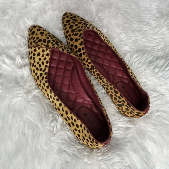 Birdies Goldfinch Leopard Print Calf Hair Pointed Toe Ballet Flats Size 5. - Picture 10 of 10